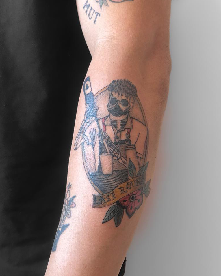 Tatuaje de José antes del curso